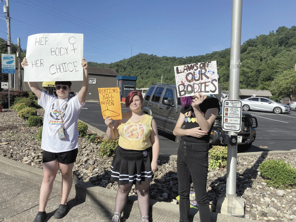 Abortion rights protest in Inez