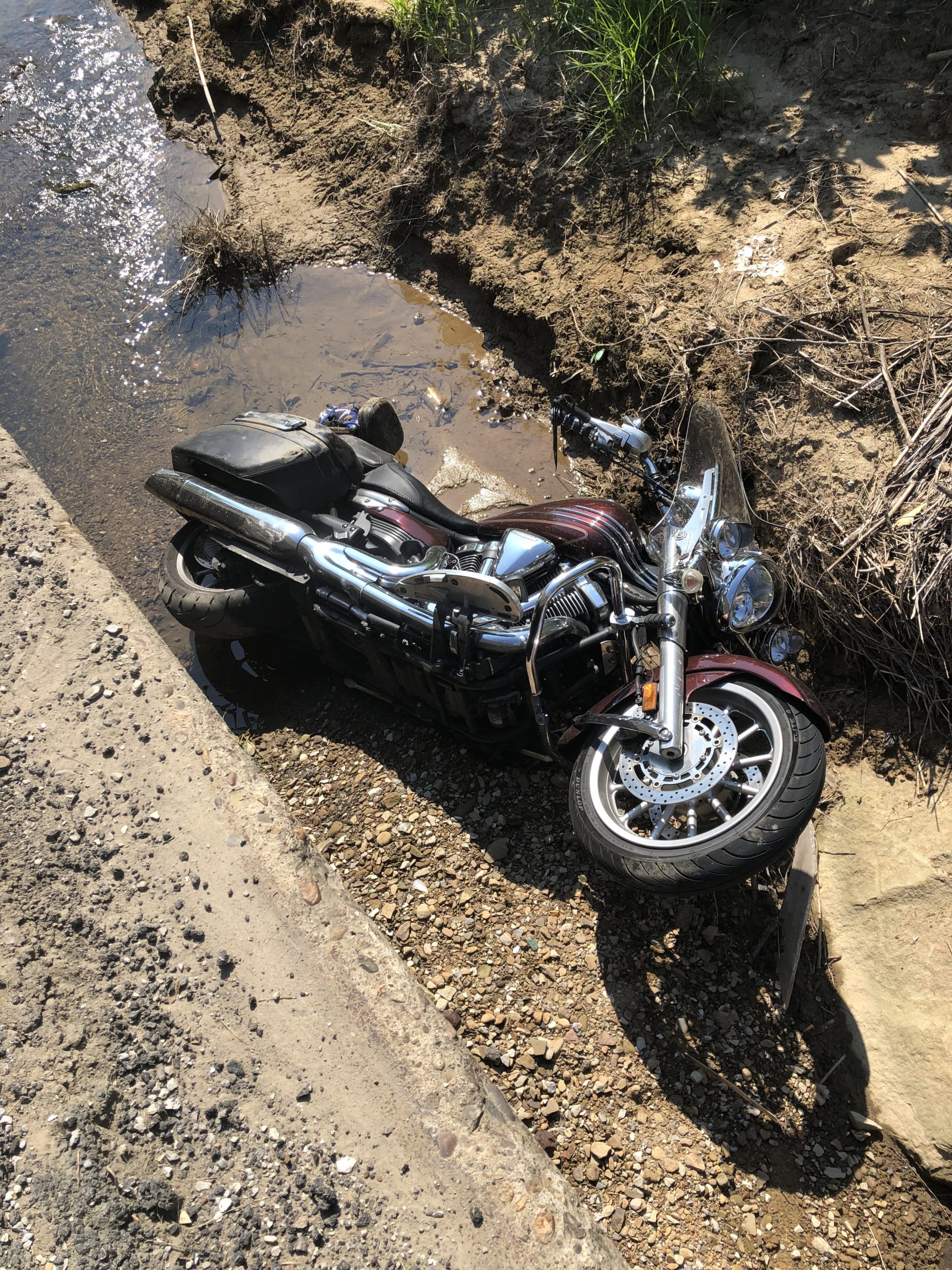 Motorcycle wreck on Route 40