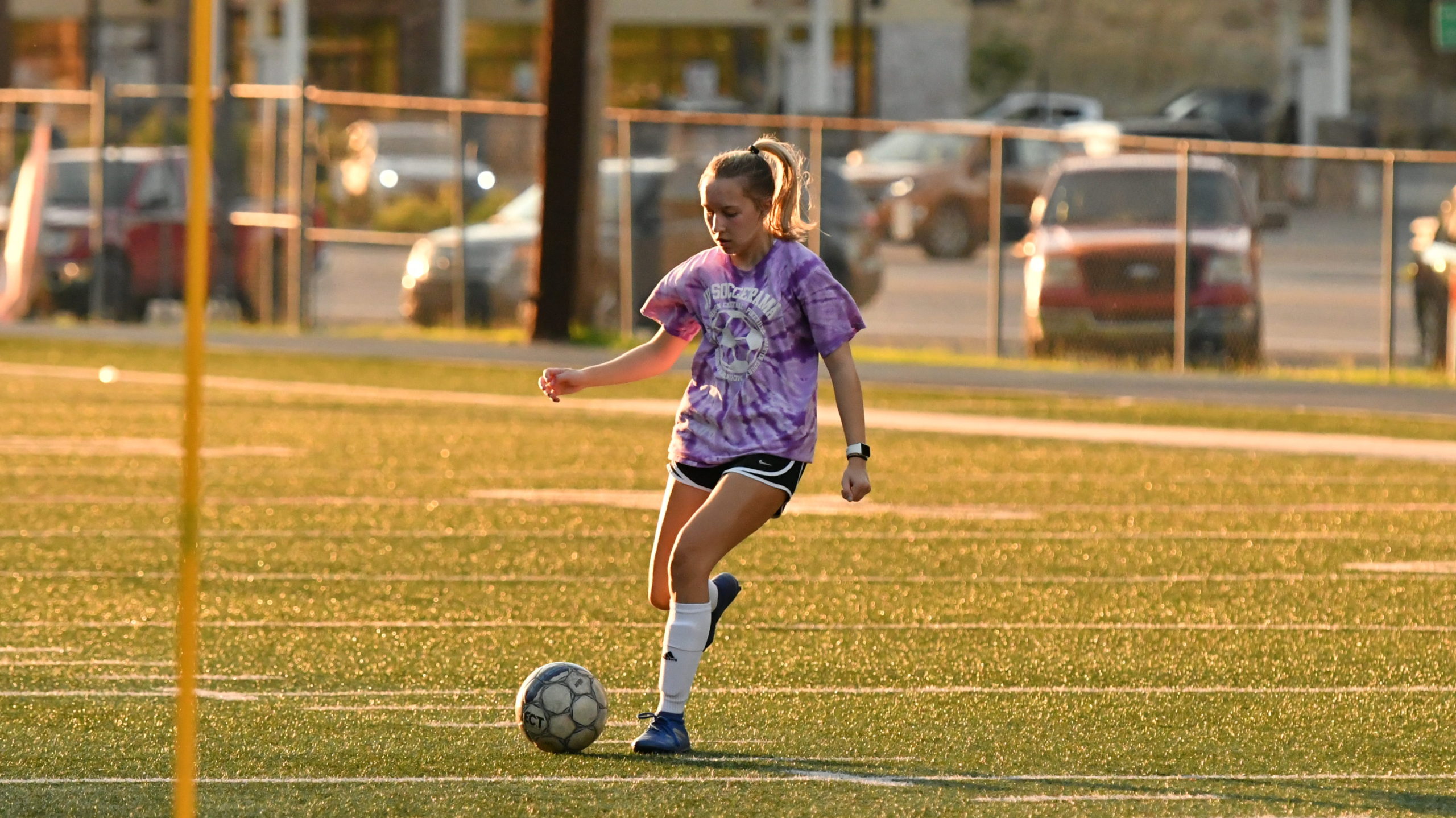 Soccer practice kicks off