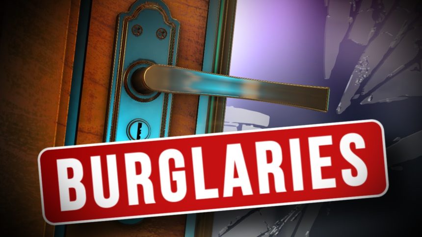 Sheriff warns residents to be vigilant after string of burglaries