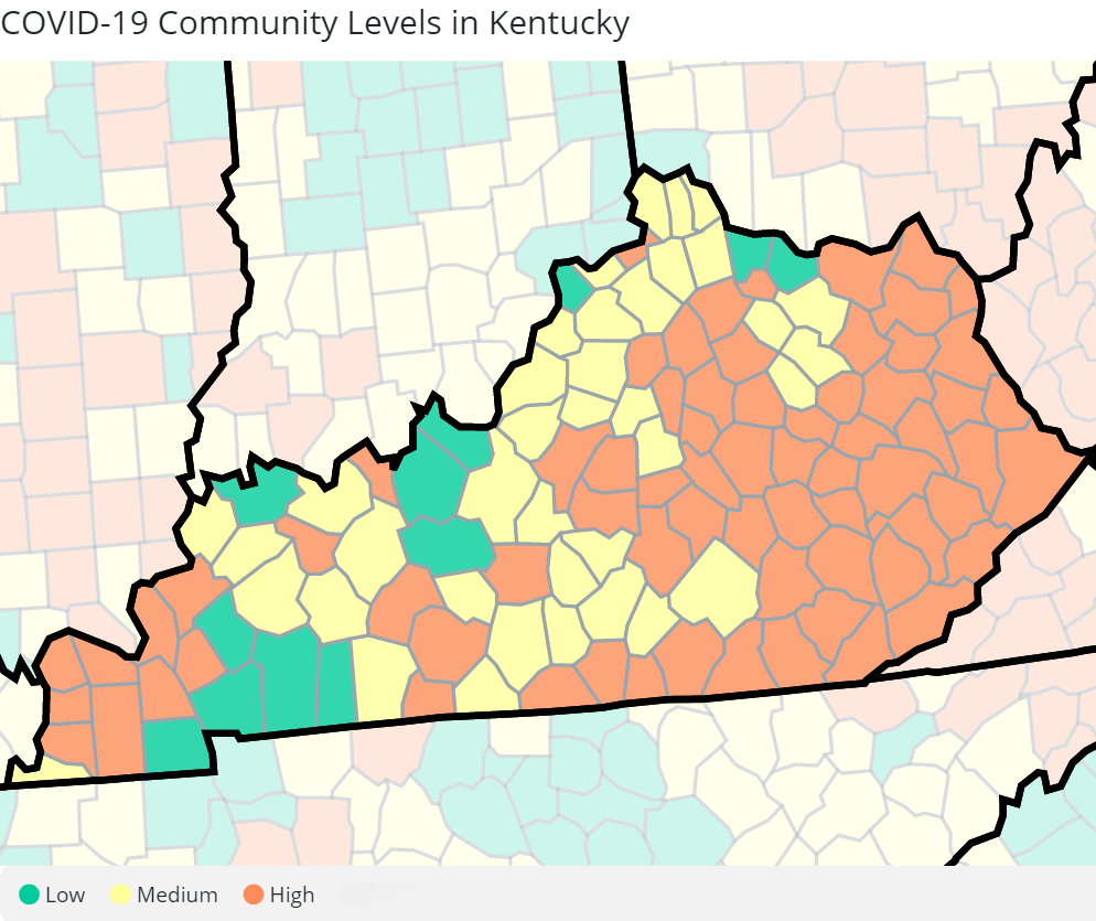 CDC says 108 counties have elevated COVID-19 risk