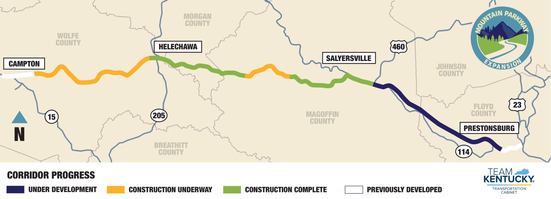 Governor announces plans to complete Mountain Parkway