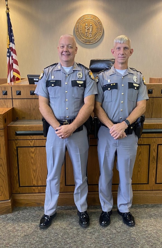KSP Post 9 welcomes back two retired troopers