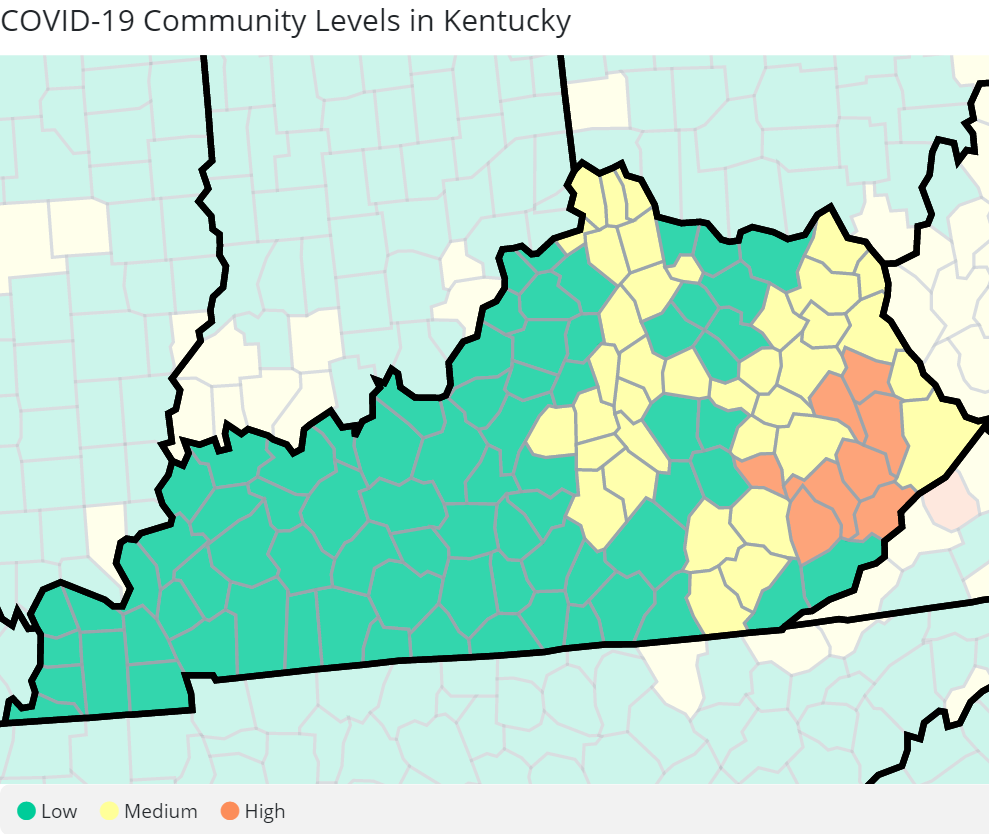 CDC map shows 75 counties with low risk of COVID-19 transmission