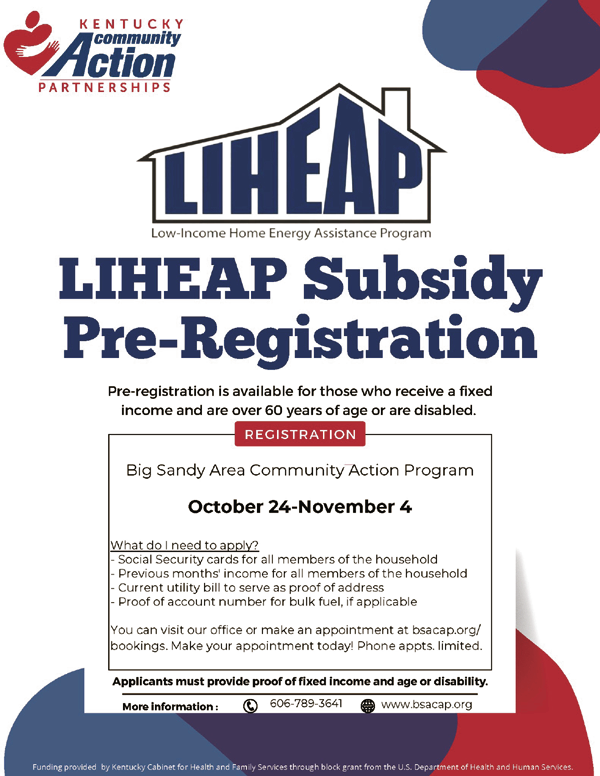 Pre-register for LIHEAP Oct. 24-Nov. 4