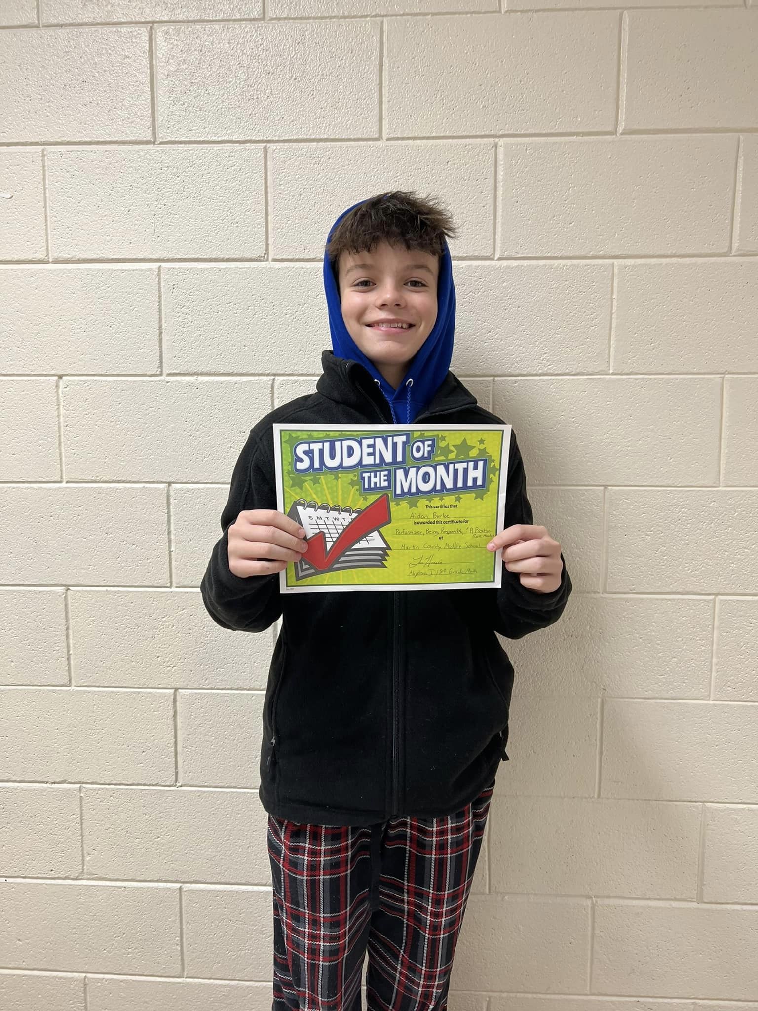 MCMS announces Students of the Month