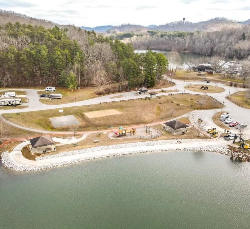 Accessible boardwalk being constructed at Paintsville Lake