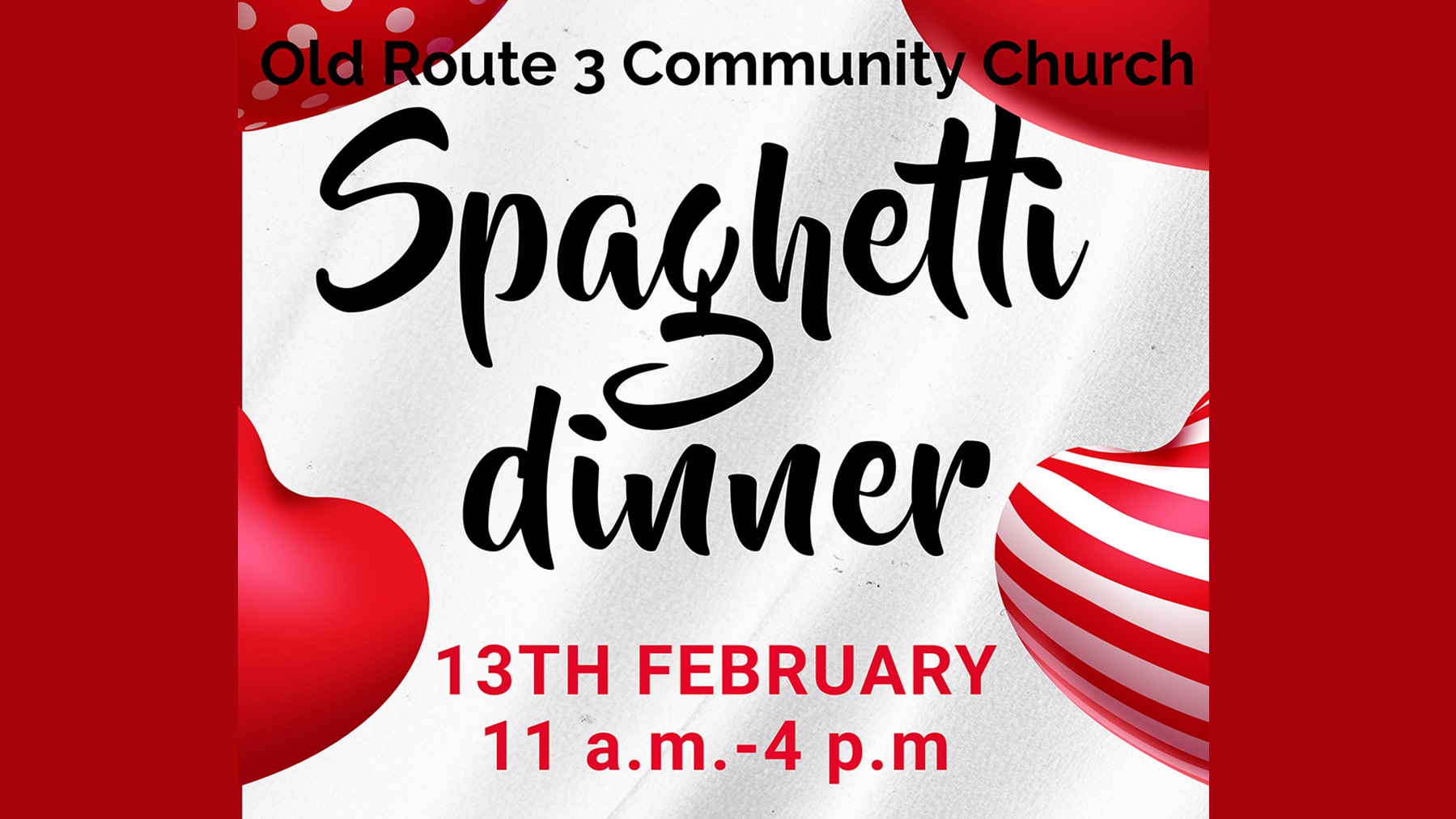 Spaghetti dinner, chocolate-covered strawberries for sale Feb. 13