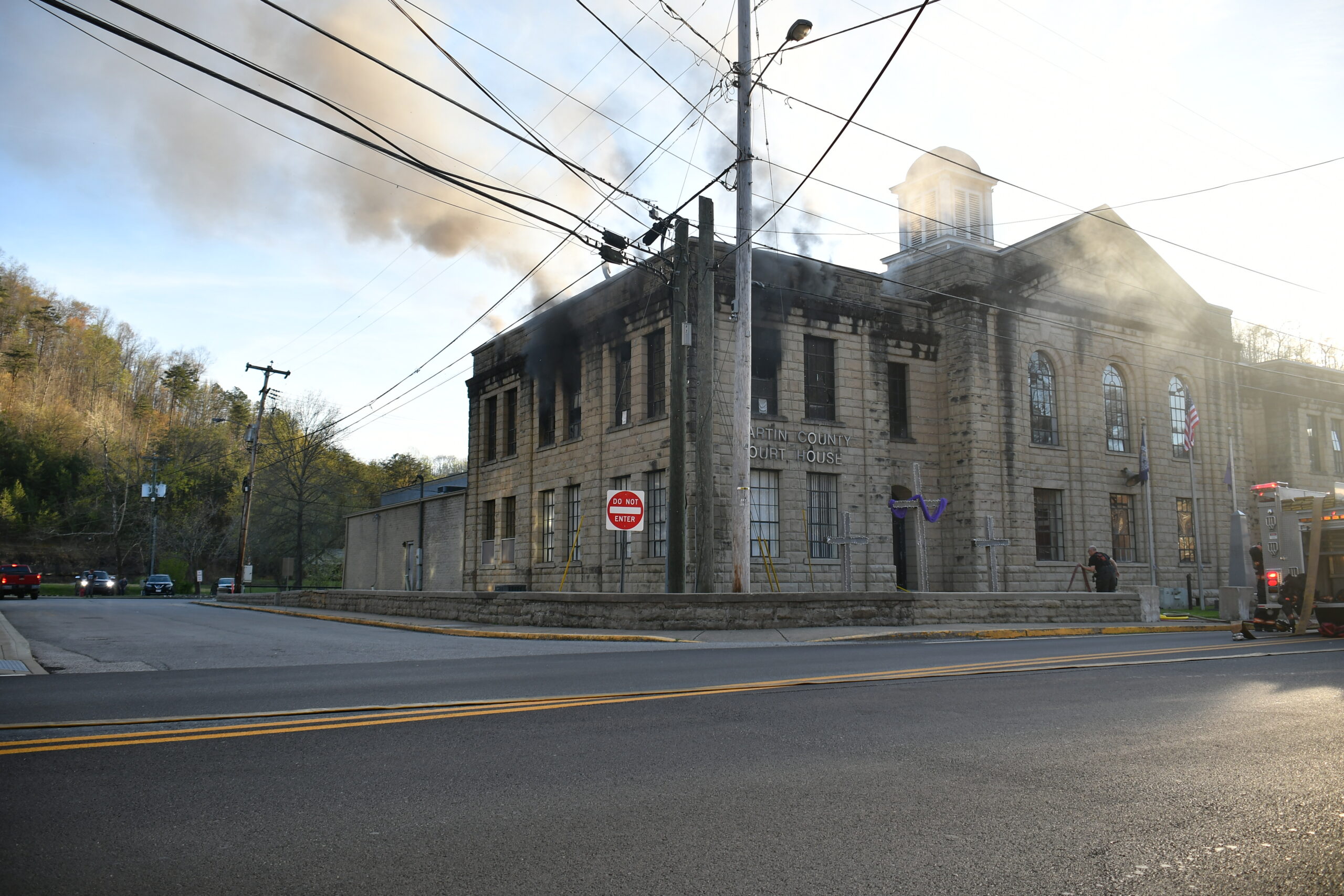 Fire damages Historic Courthouse