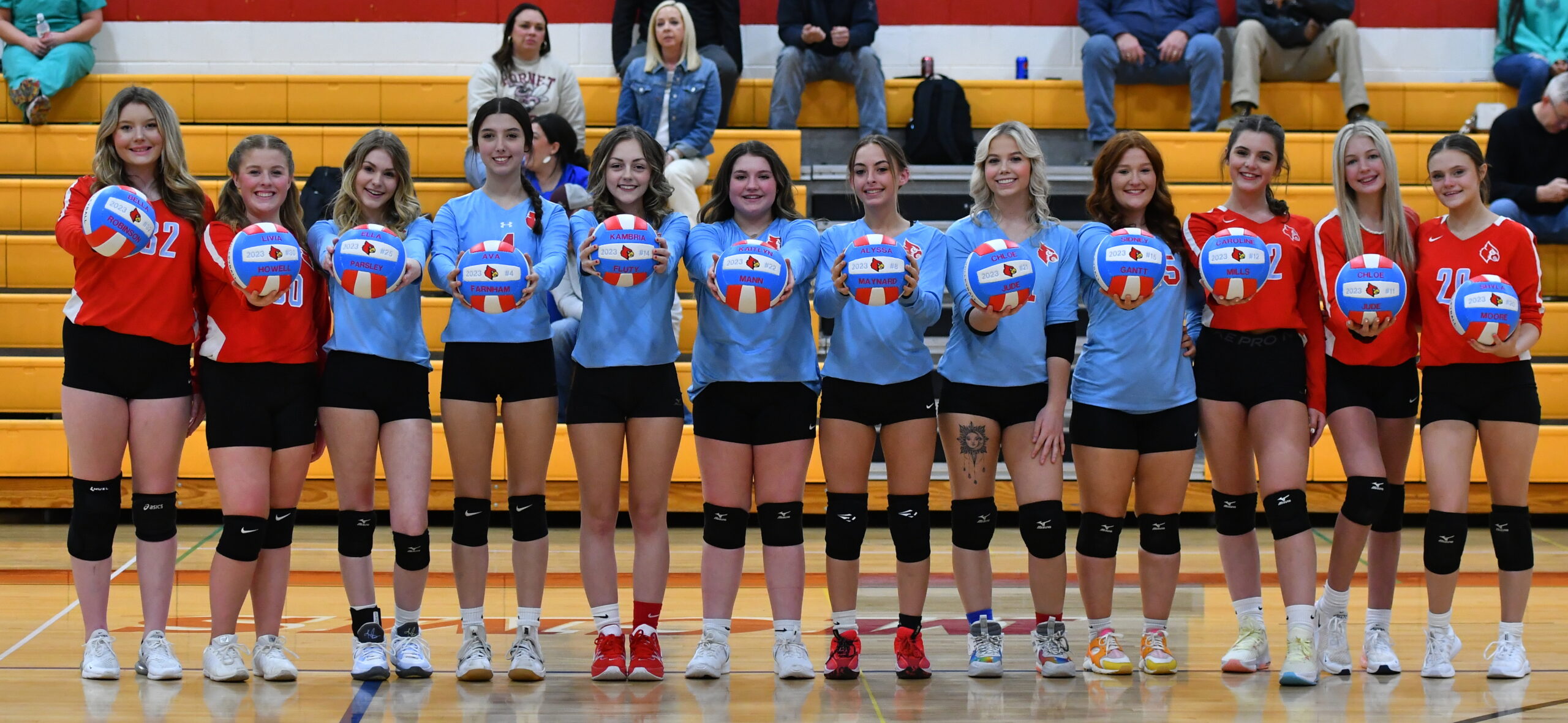 Martin County Middle volleyball team closes season with eighth-grade night
