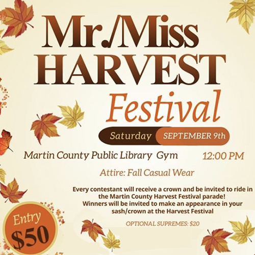 Mr./Miss Harvest Festival pageant announced