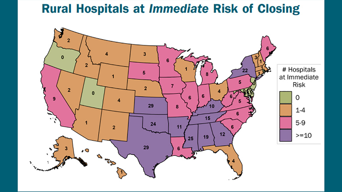 Sixteen of Kentucky’s 72 rural hospitals are at risk of closing, and 10 of them are at immediate risk