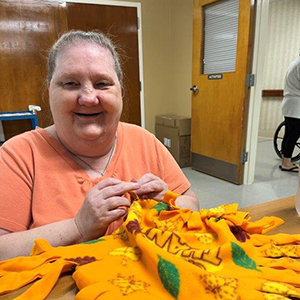 Handcrafting at Martin County Health Care Facility