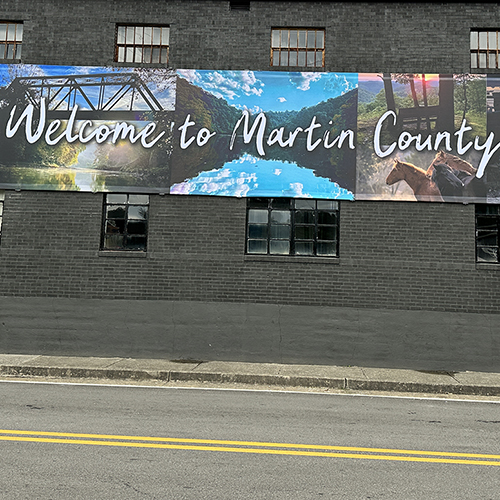 Read this sign: ‘Welcome to Martin County’ adorns former jailhouse in Inez