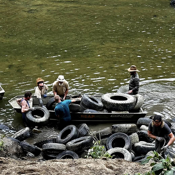 Over 10,000 tires removed from Tug River in 5 years as two states join hands