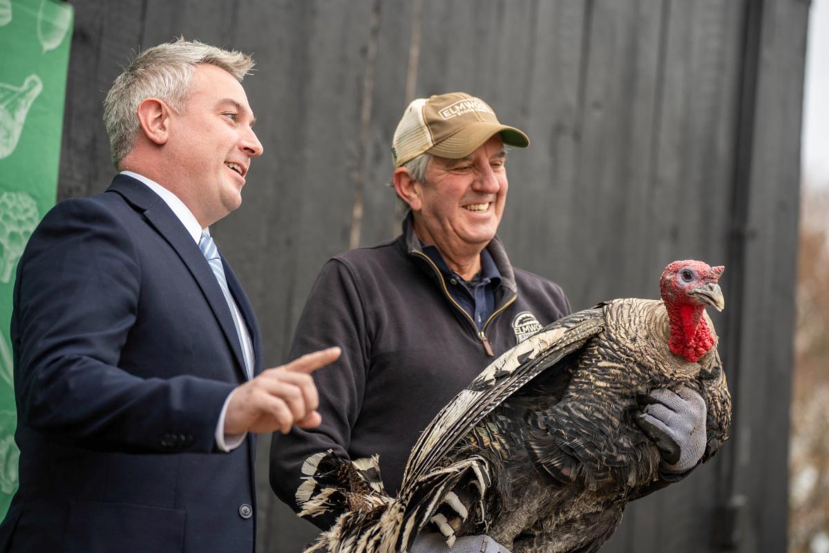 Agriculture Commissioner pardons turkey