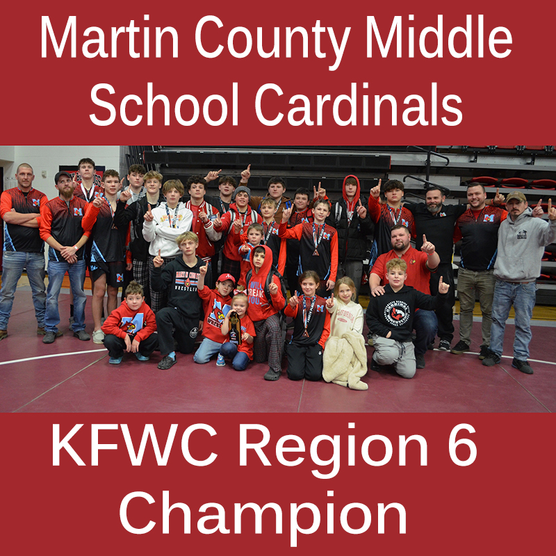 Martin County Middle School wrestling wins Region 6