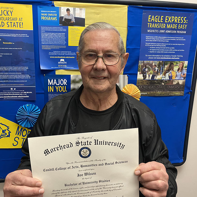 Joe Wilson proves it is never too late to earn your degree at Morehead State