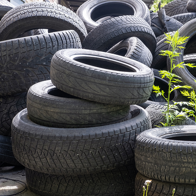 Get rid of waste tires for free