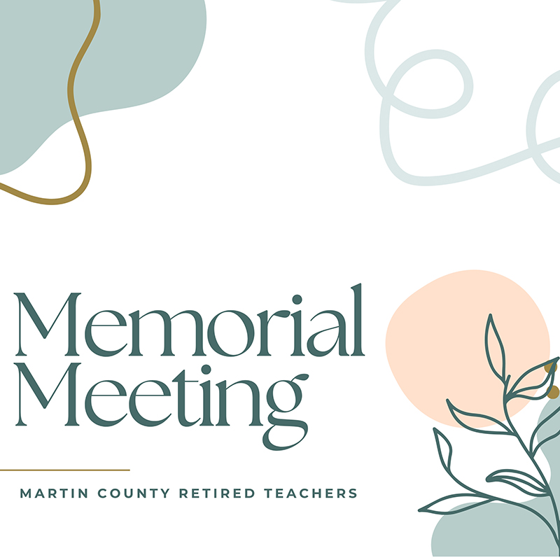 Retired Teachers Association announces memorial meeting