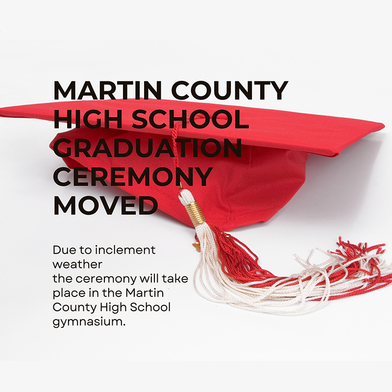 Martin County graduation ceremony moved indoors