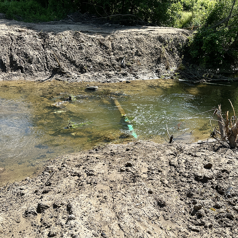 Sewer line repaired after polluting creek in Inez