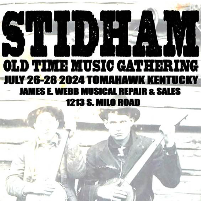 Stidham Old Time Music Gathering set for July 26-28 in Tomahawk