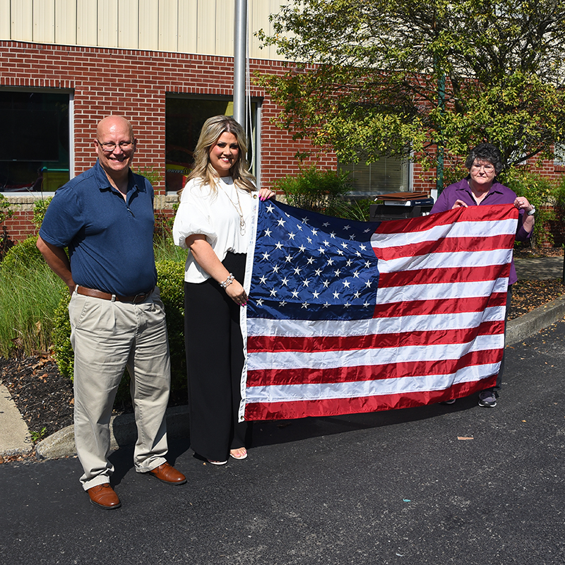 Woodmen Life presents flag