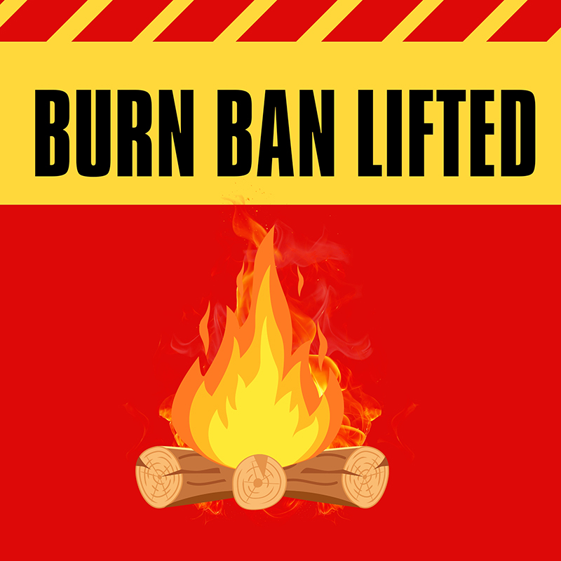 Burn ban lifted