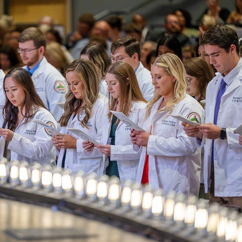 KYCOM Class of 2028 receives ‘white coat of compassion’