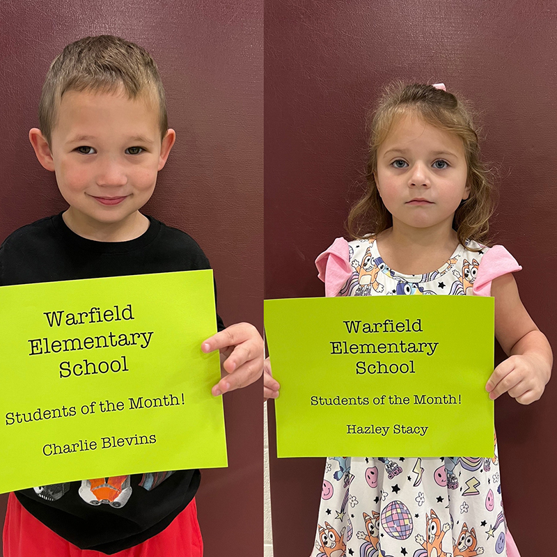 Warfield Head Start Students of the Month