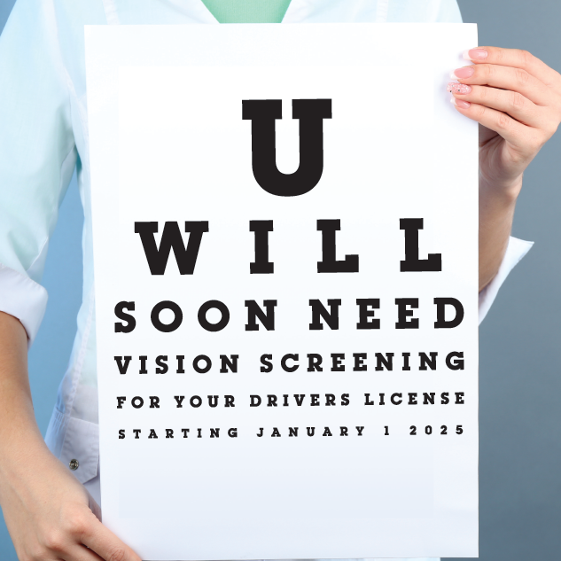 Vision screenings required for driver’s license renewal starting Jan. 1