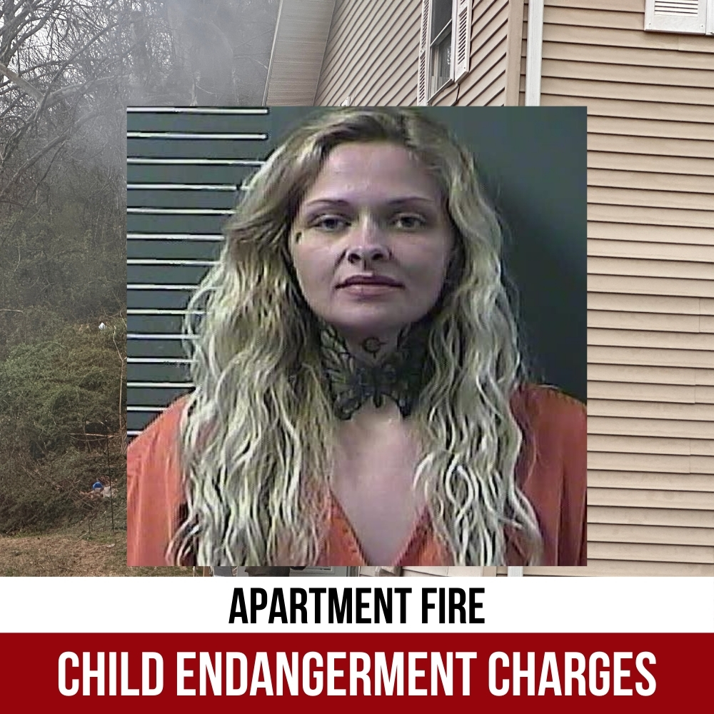 Fire leads to arrest of Inez woman on child endangerment charge