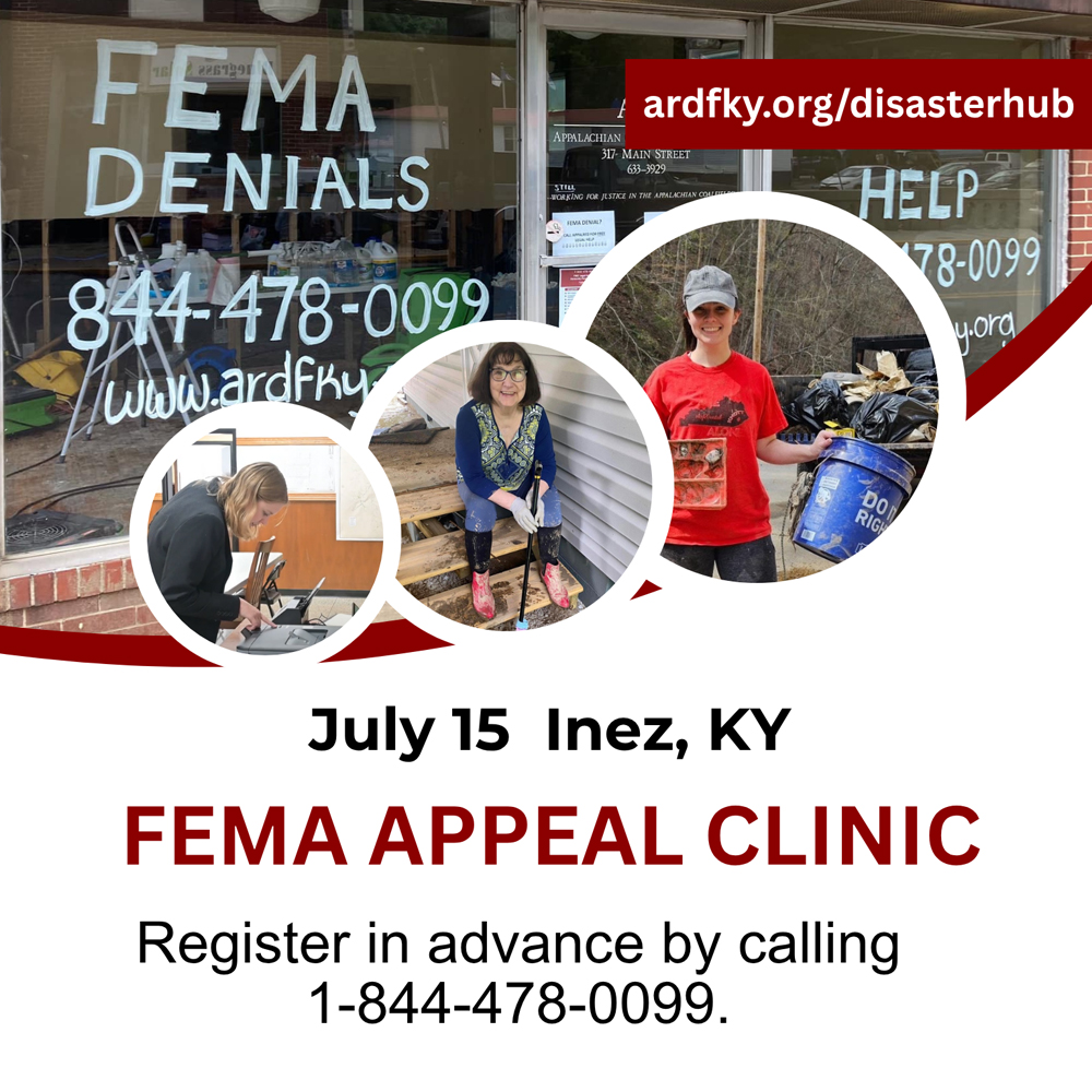 Free legal help with FEMA appeals July 15 in Inez