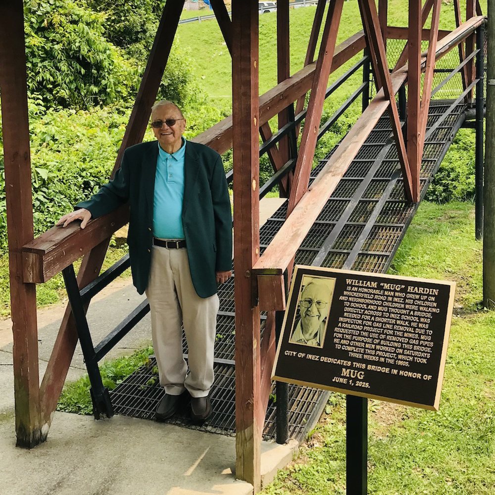 Bridge named for Mug Hardin, who built it for the children