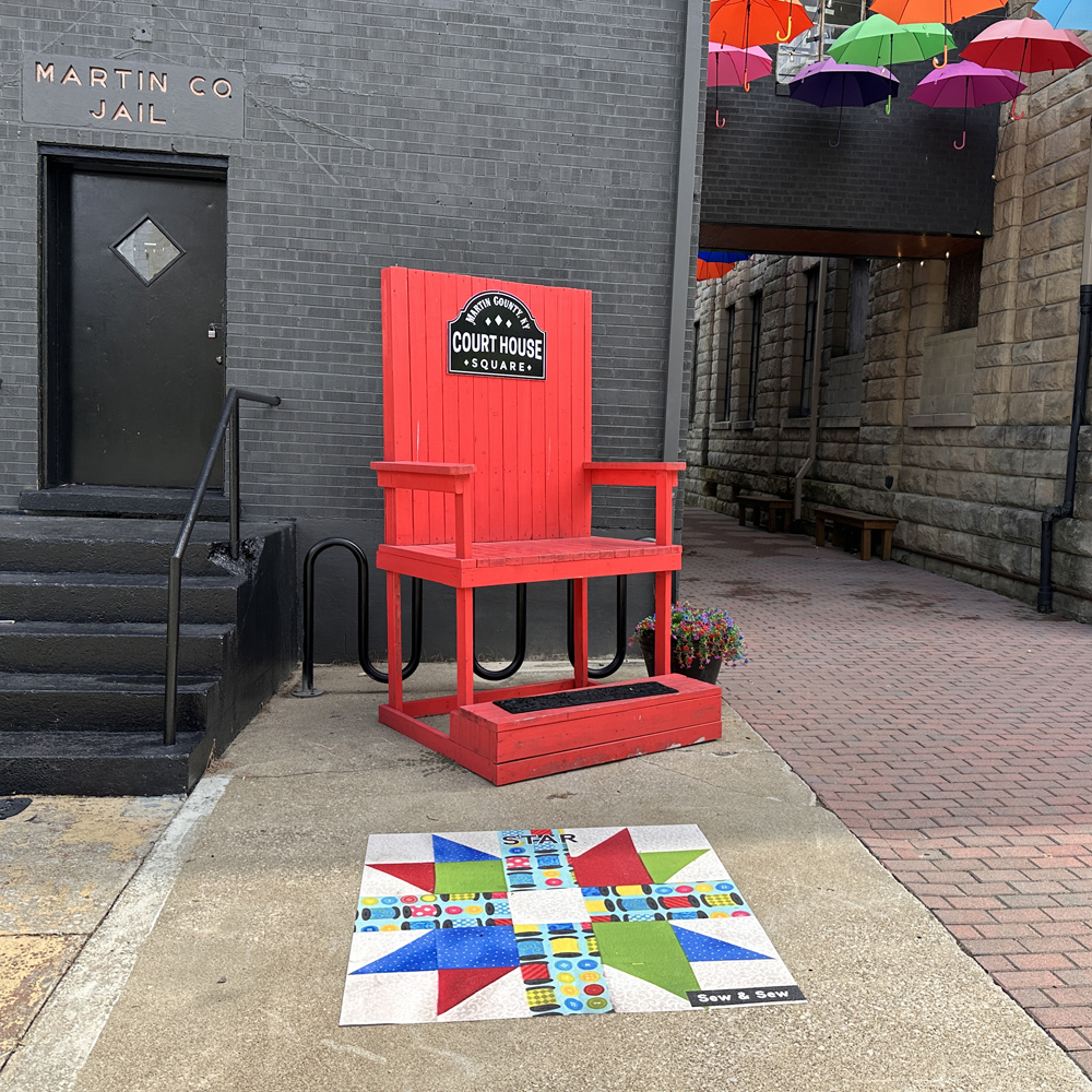 City of Inez installs sidewalk decals