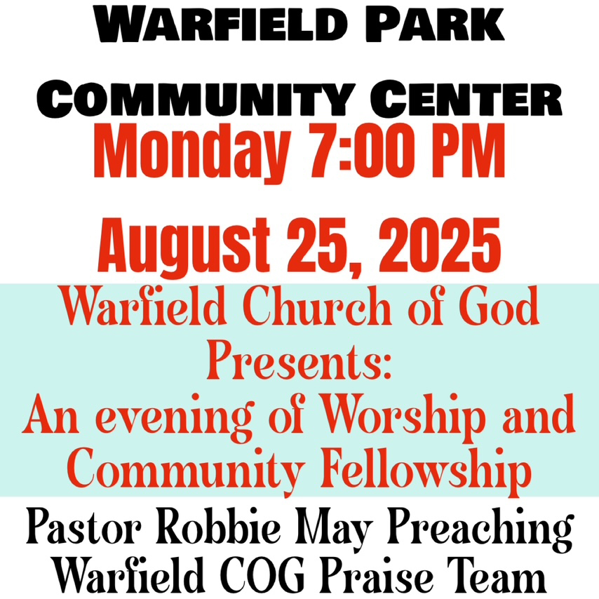 Worship, music and fellowship at Warfield Park