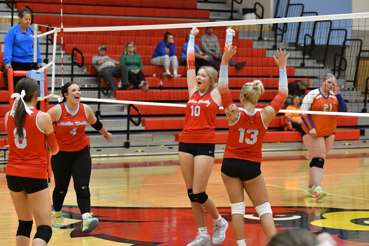 Martin County volleyball defeats Tolsia on senior night