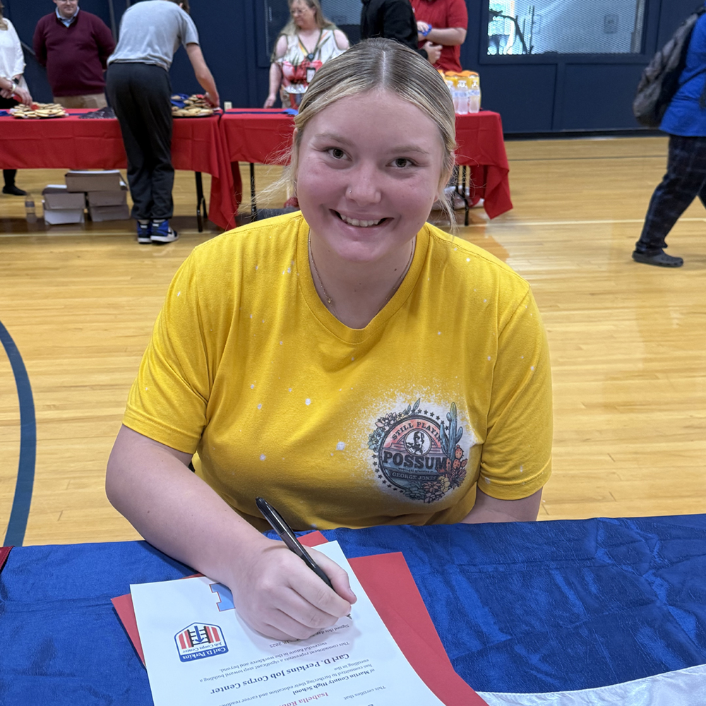 Local high school students commit to career training at Carl D. Perkins