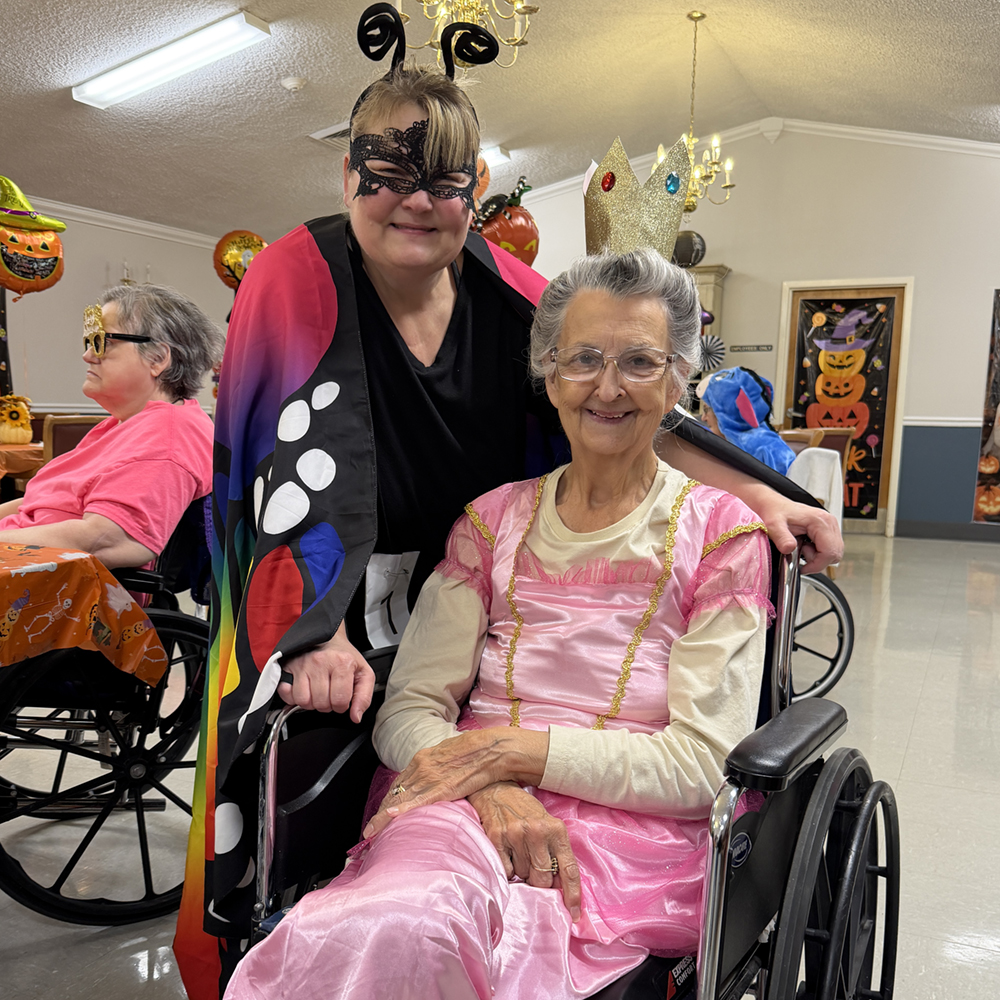 Queen Thelma rules Halloween party