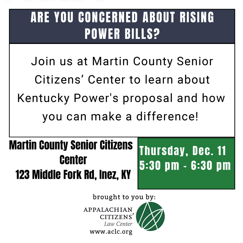 ACLC to host forum Thursday on Kentucky Power rate hike