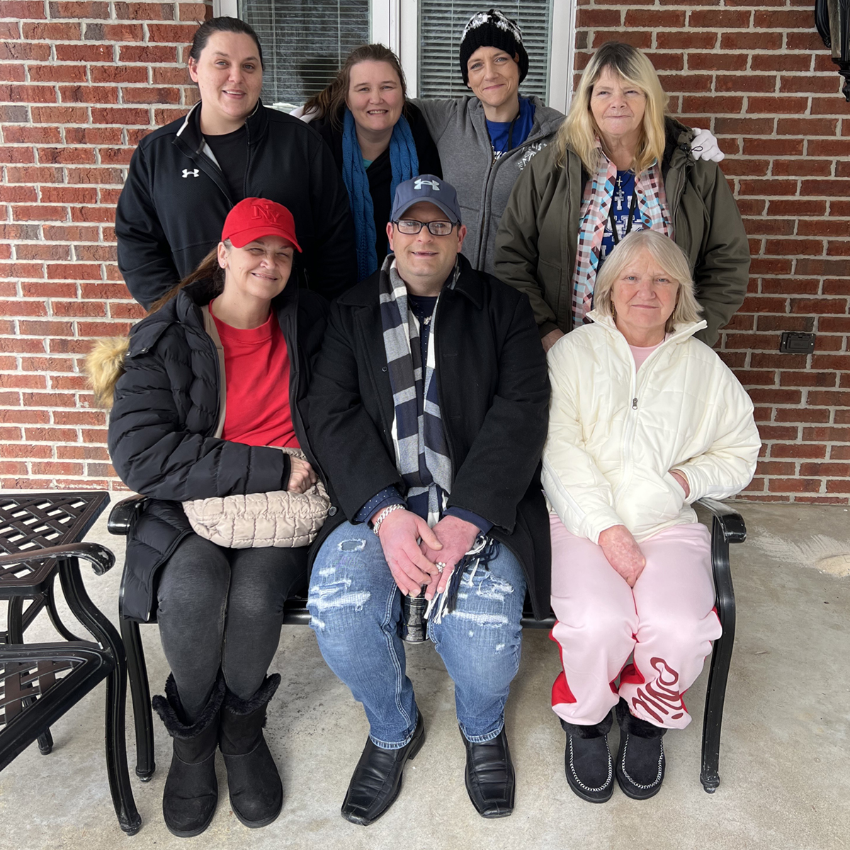 White Oak Hill ladies share Christmas cards at nursing home