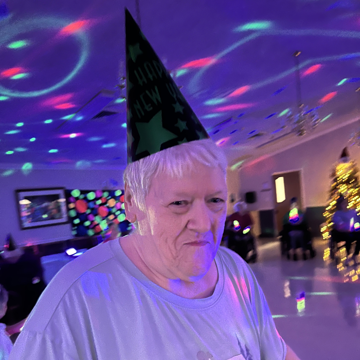 Residents celebrate with glow dance party