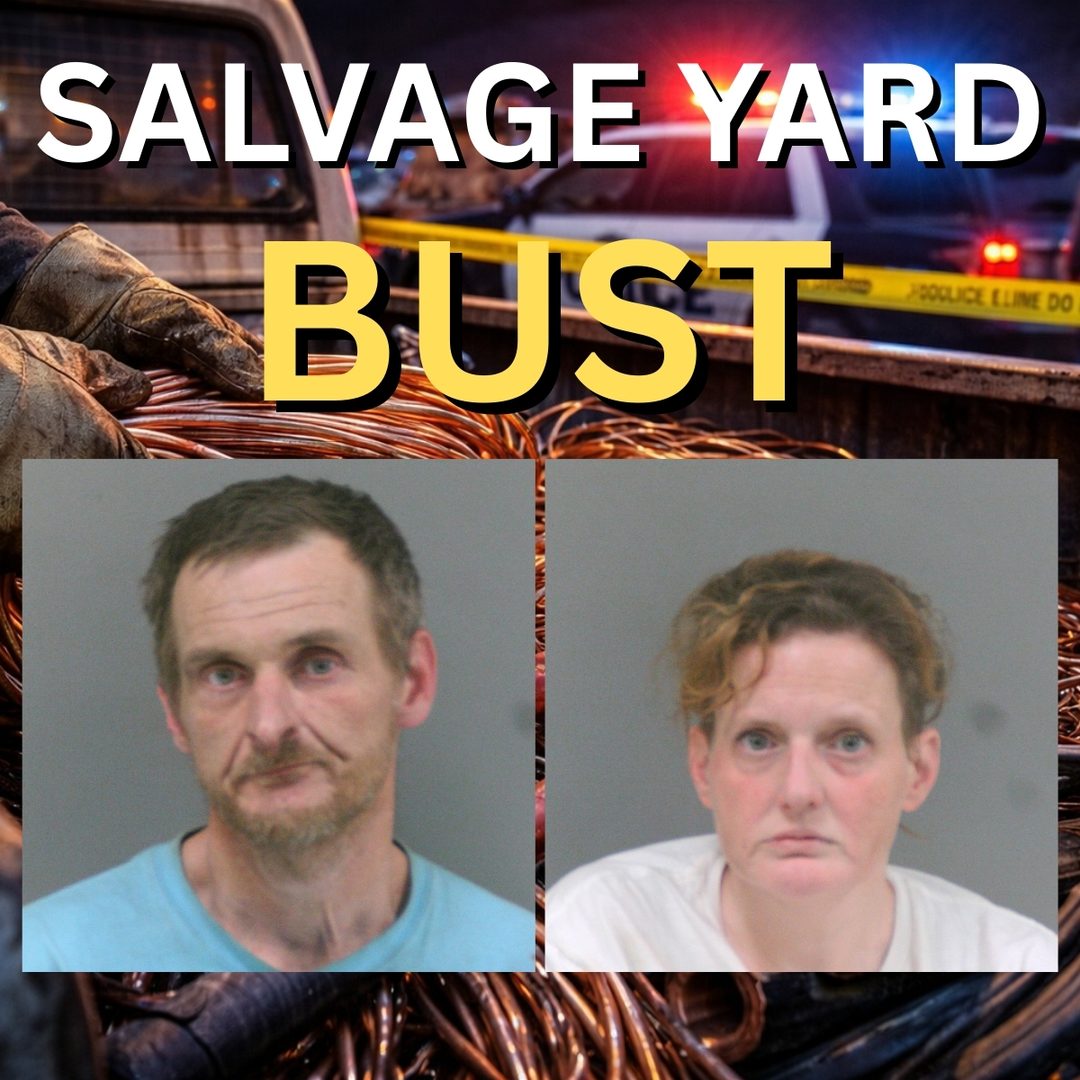 Williamson salvage yard searched in telecom wire theft probe