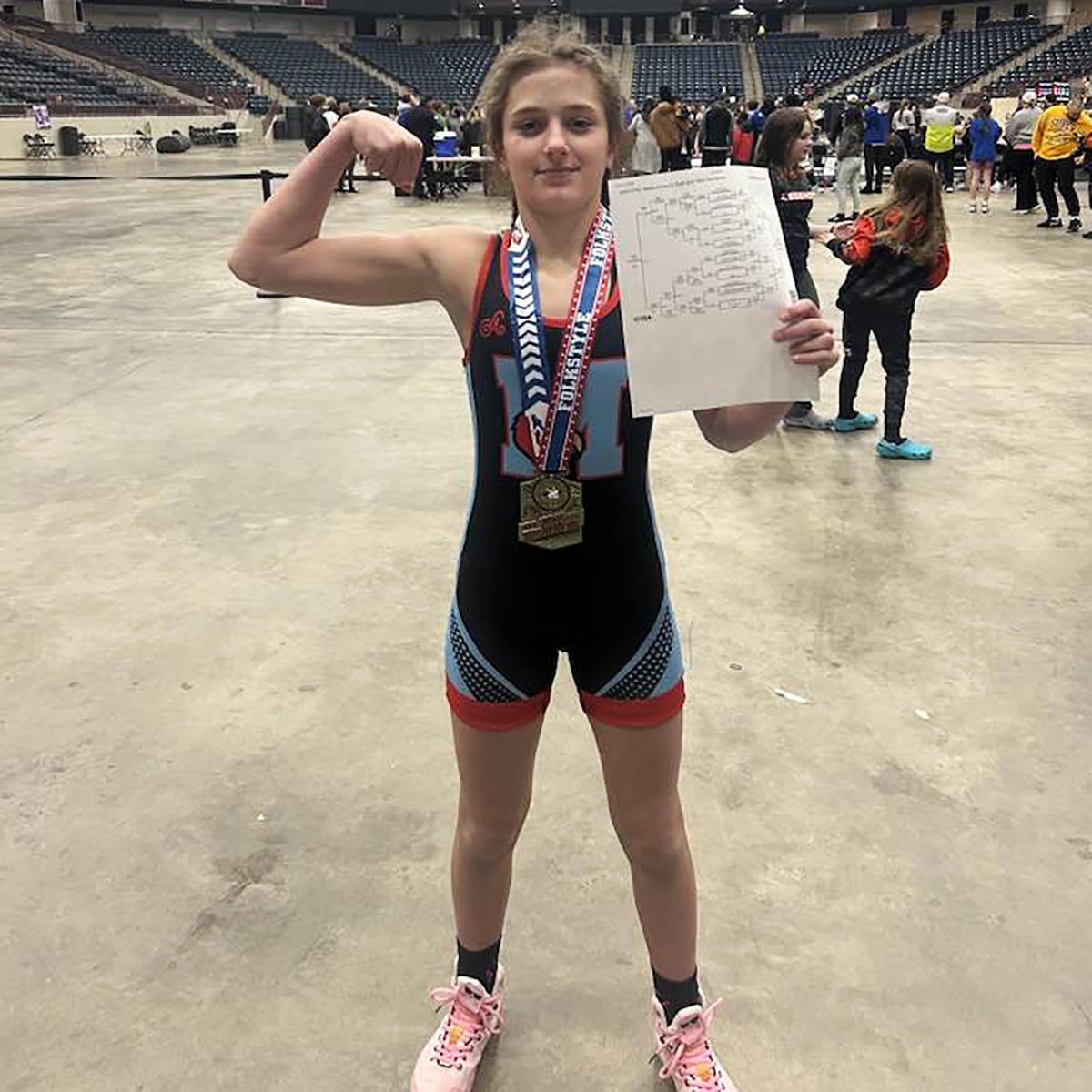 Kenleigh Estep wins girls state wrestling title, Maynard finishes third