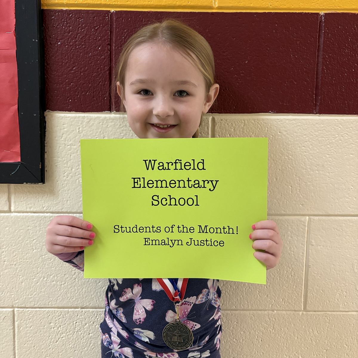 Warfield Elementary names January Students of the Month