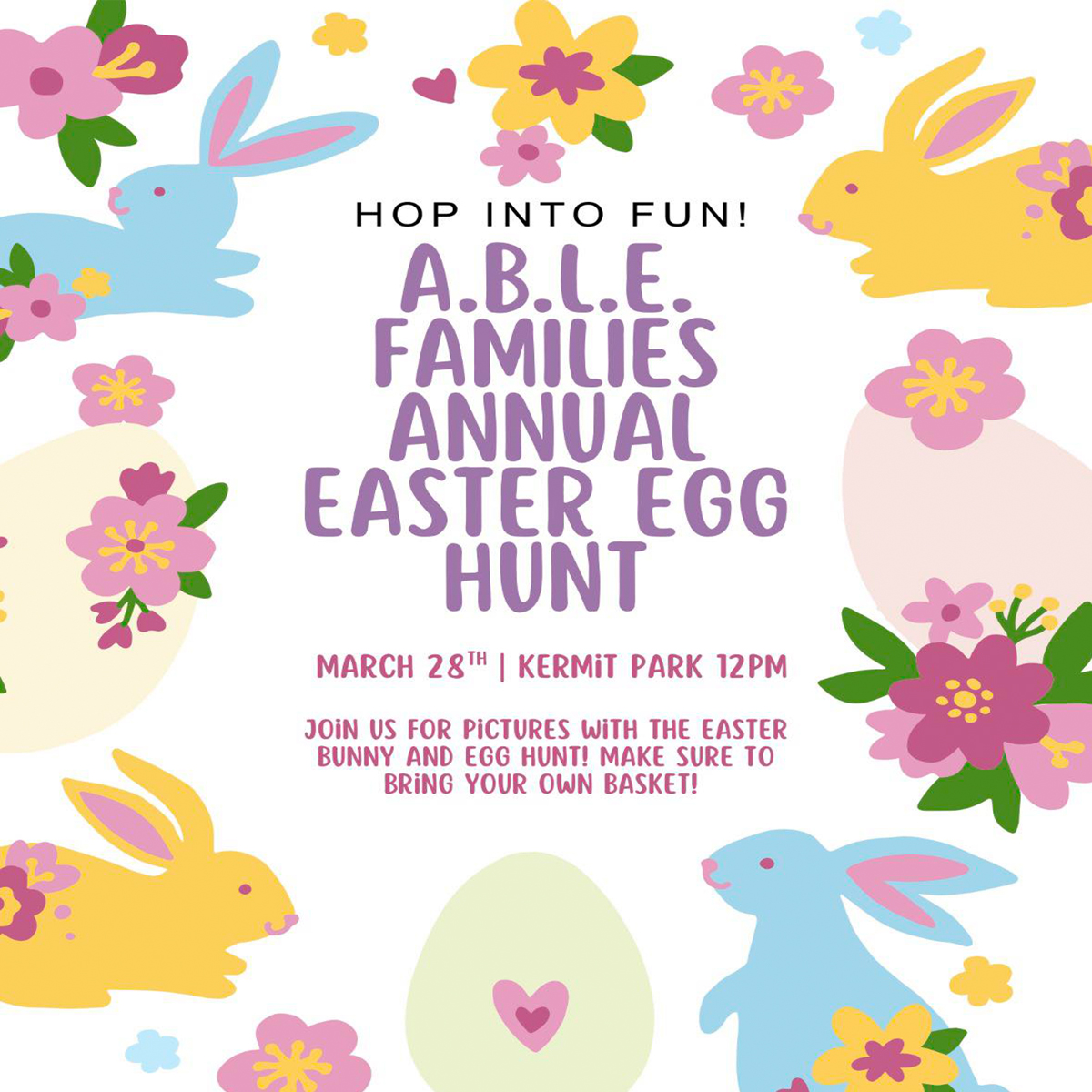 Hop into an Easter egg hunt at Kermit Park